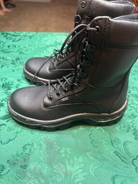Rocky Black Lace-Up Utility Boots